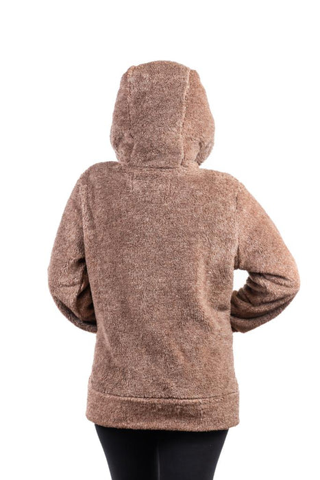Women's Fuzzy Fleece Hooded Jacket