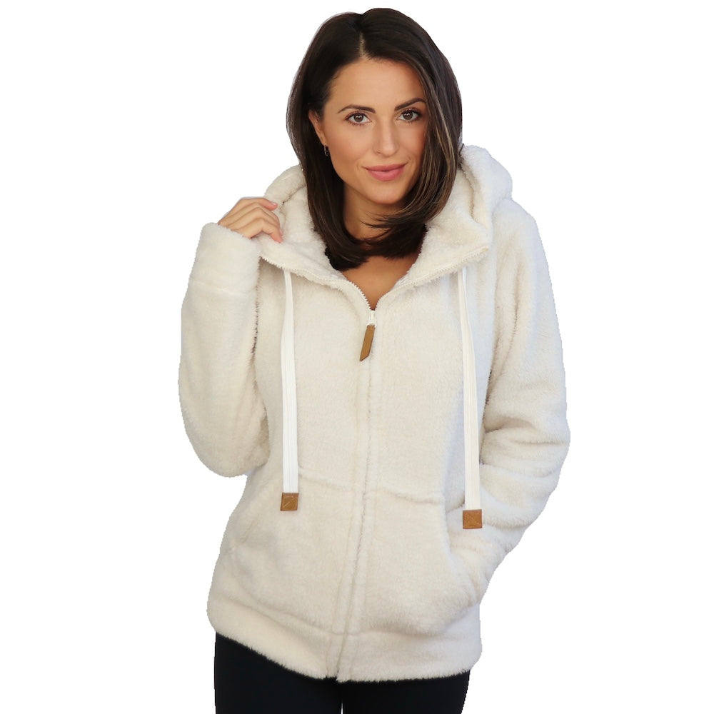 TrailCrest Women’s Polar Fleece Long Sleeve Full Zip Jacket with Pockets,  PIink Camo & Gray, Small