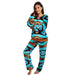 Women's Aztec 2 Piece Velour Crewneck Pajama Set
