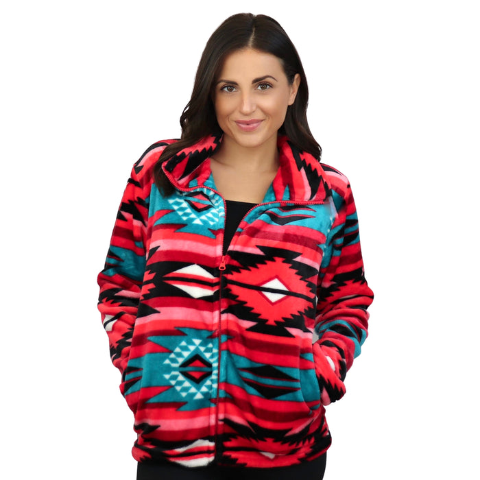 Women's Aztec Coral Feece Jacket