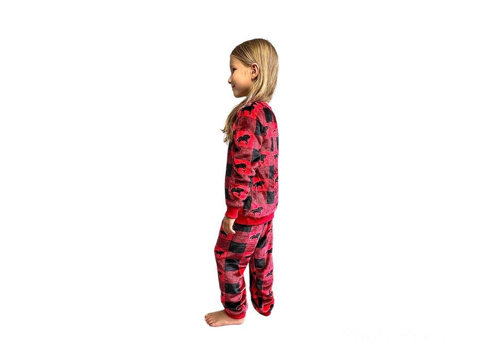 Children's Fleece Plaid Pajama Set