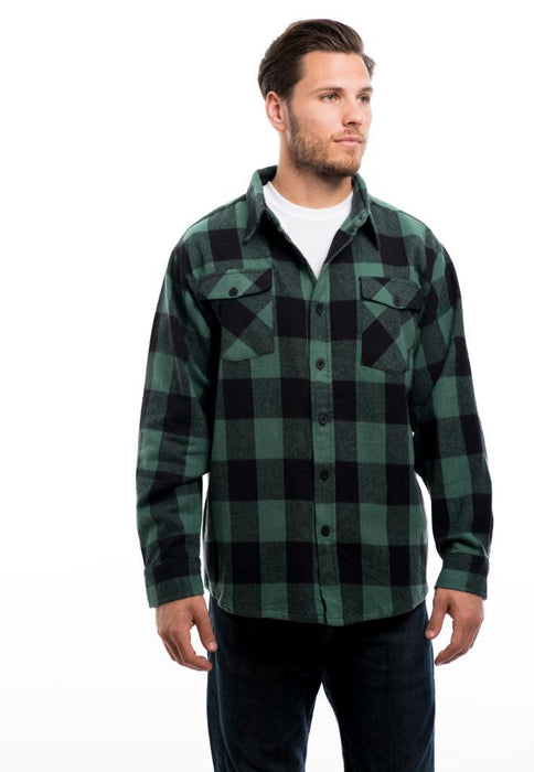 Men's Heavy Weight Brawny Flannel Plaid Shirt