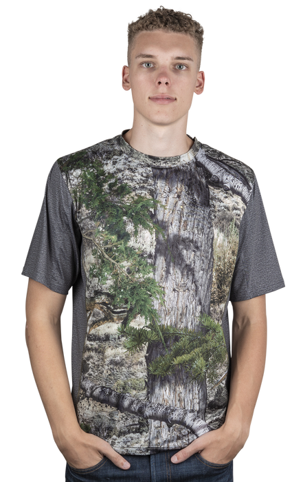 Men's Mossy Oak Performance Short Sleeve T Shirt Mountaion Coubtry Camo