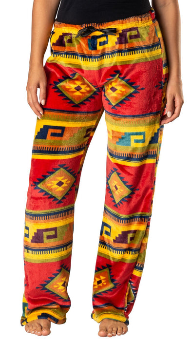 Women's Aztec Coral Fleece Lounge Pants